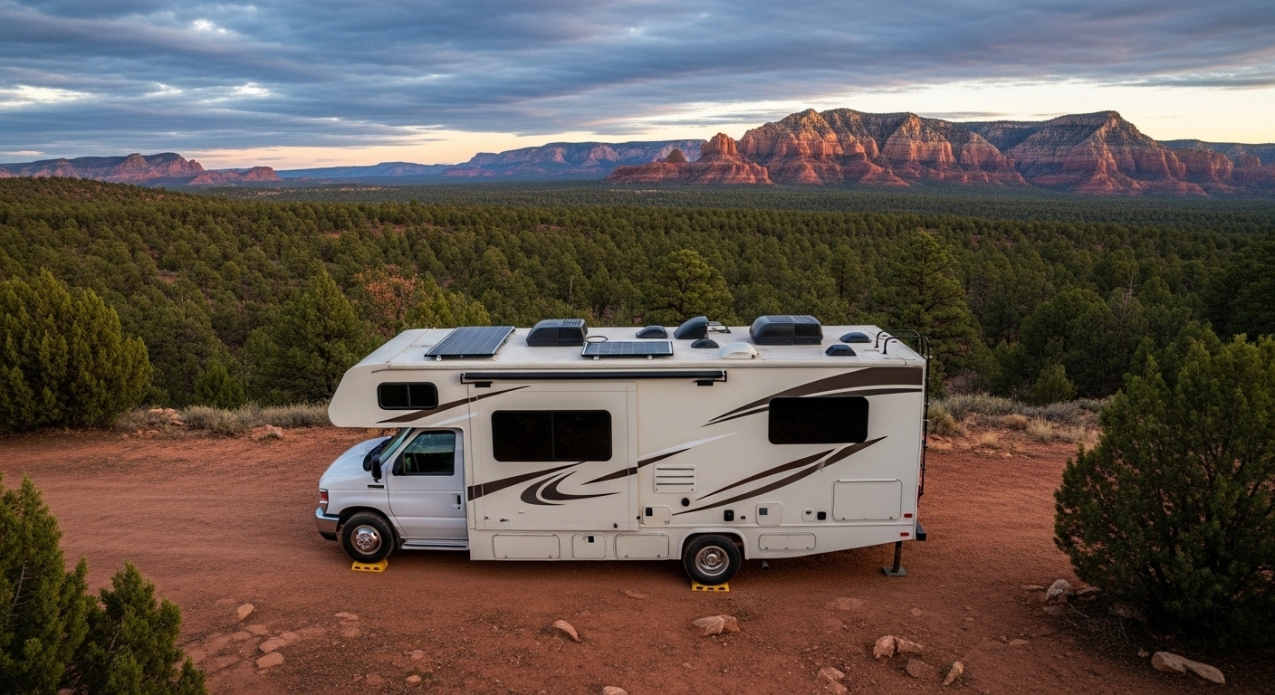 Smartphone showing camping app with map and location pins